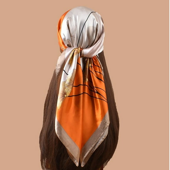 Mqqzkk Women Satin Square Hair Scarf Bandanas Large Silk Head Scarves Lightweight Satin Hair Kerchief Sleeping Hair Wraps