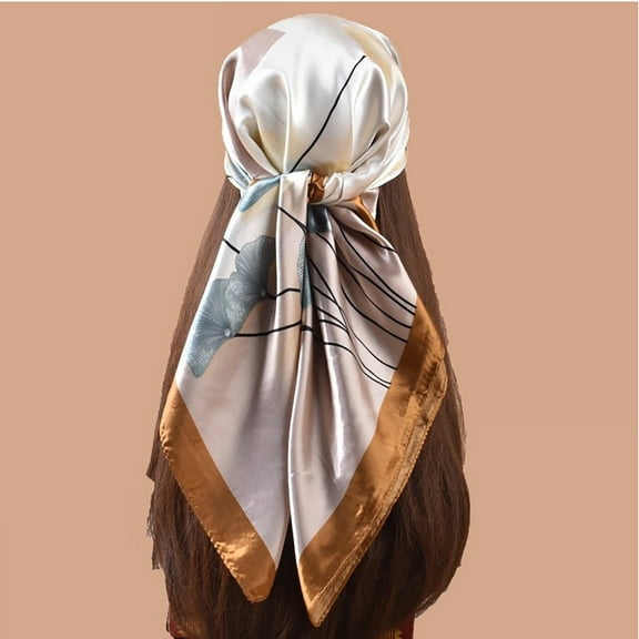 Mqqzkk Women Satin Square Hair Scarf Bandanas Large Silk Head Scarves Lightweight Satin Hair Kerchief Sleeping Hair Wraps