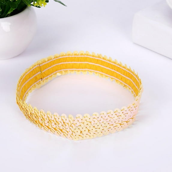Mqqzkk Women Sequin Headbands Elastic Stretch Sparkly Fashion Headband for Teens Hairband Sport Head Party Favors Muticolored