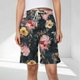 thumbnail image 1 of Mqqzkk Women's Fashion Shorts Flower Printed Casual Home Shorts With Elastic Waistband Drawstring And Side Pockets For Casual Wear, 1 of 6