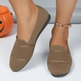 thumbnail image 1 of Mqqzkk Women's Knitted Flat Shoes Lightweight Comfy Loafers Footwear Casual Breathable Mesh Walking Shoes, 1 of 8