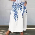 thumbnail image 1 of Mqqzkk Womens Plus Size Skirt Flower Graphic Print Midi Skirts Long Pleated High Waisted A Line Skirts With Side Pockets, 1 of 5