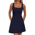 thumbnail image 1 of Aueoeo Womens Sleeveless Dresses Spring Summer Squared Neck Elegant Mini Dress Casual Summer Trendy Outfits, 1 of 8