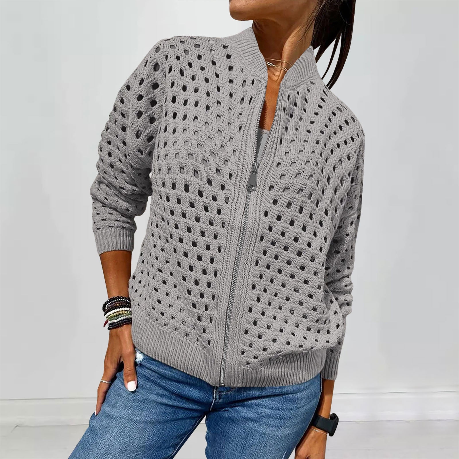 Crochet Zip Up Cardigan 【M】 Supreme Crochet Zip Up Cardigan (SS25) - $228
