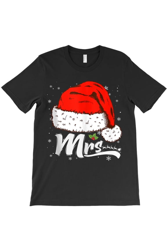 Mr. And Mrs. Claus Funny Couples Matching Christmas Pajama Graphic - Daily Wear Essential, H34764 Unisex T-Shirt, Up to 5XL Available