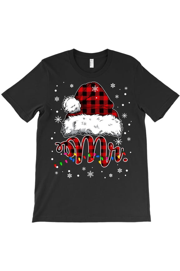 Mr. And Mrs. Claus Funny Couples Matching Christmas Pajamas Graphic - Machine Washable, H39244 Unisex T-Shirt, Up to 5XL Available