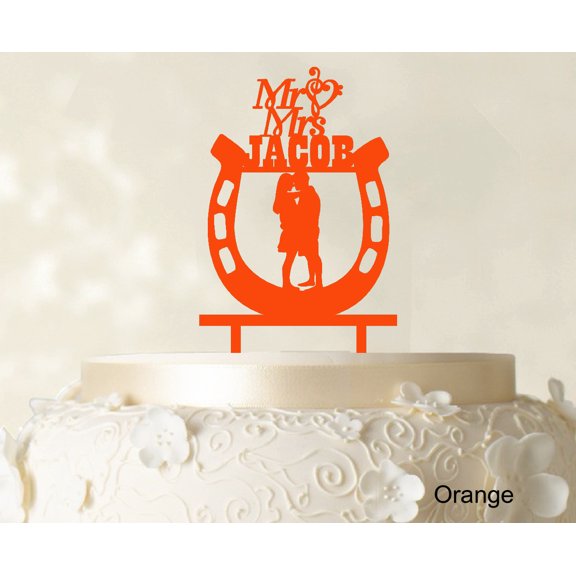 "Mr And Mrs" Couple Cake Topper Wedding Cake Topper Color Option Available 6"-7" Inches Wide