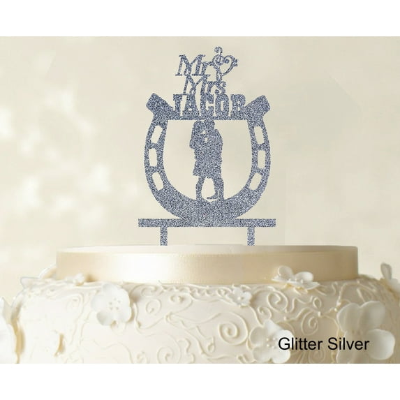 """Mr And Mrs"" Couple Cake Topper Wedding Cake Topper Color Option Available 6""-7"" Inches Wide"