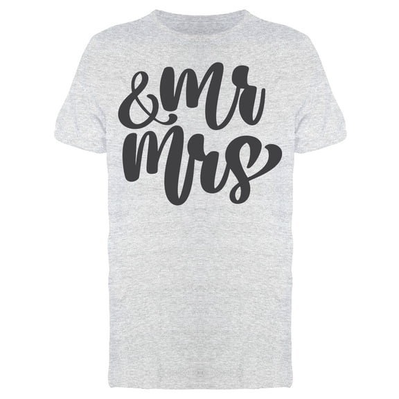 Mr And Mrs Lettering T-Shirt Men -Image by Shutterstock, Male Medium