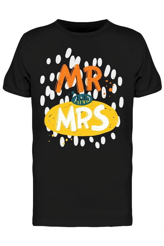 Mr And Mrs. Lettering T-Shirt Men -Image by Shutterstock, Male Small