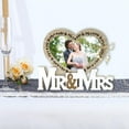 thumbnail image 1 of Mr And Mrs Picture Frame, Heart Shaped Wedding Picture Frame, Wedding Gifts For Couples, Photo Frame For Newlywed Anniversary Valentines Gifts, 1 of 9