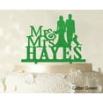 thumbnail image 1 of "Mr And Mrs Wedding Cake Topper Custom Cake Topper Color Option Available 6""-7"" Inches Wide", 1 of 1