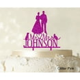 thumbnail image 1 of """Mr And Mrs"" Wedding Cake Topper Personalized Custom Cake Toppers Cake Decorations Color Option Available 6""-7"" Inches Wide", 1 of 1