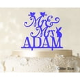 thumbnail image 1 of """Mr And Mrs"" Wedding Custom Cake Topper With Birds And Rabbit Elegant Color Option Available 6""-7"" Inches Wide", 1 of 1