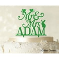 thumbnail image 1 of """Mr And Mrs"" Wedding Custom Cake Topper With Birds And Rabbit Elegant Color Option Available 6""-7"" Inches Wide", 1 of 1