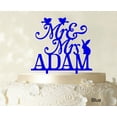 thumbnail image 1 of """Mr And Mrs"" Wedding Custom Cake Topper With Birds And Rabbit Elegant Color Option Available 6""-7"" Inches Wide", 1 of 1