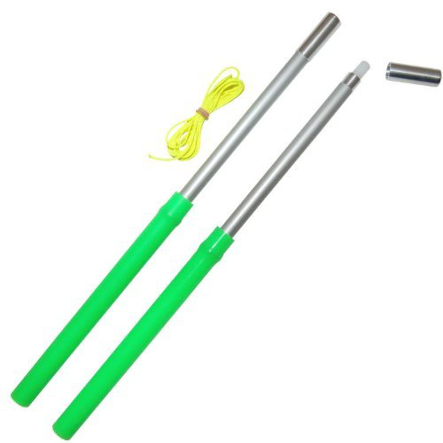 Mr Babache Xtreme Color Silicone Grip Diabolo Hand-sticks - UV Green