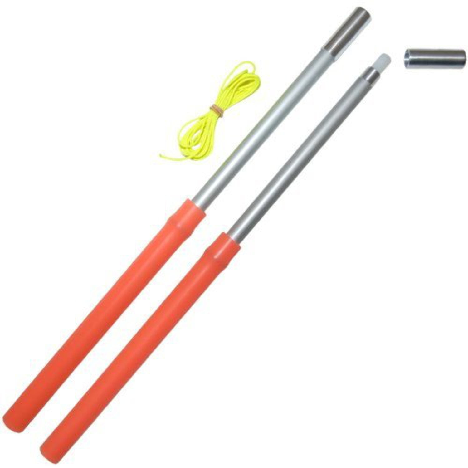 Mr Babache Xtreme Color Silicone Grip Diabolo Hand-sticks - UV Orange