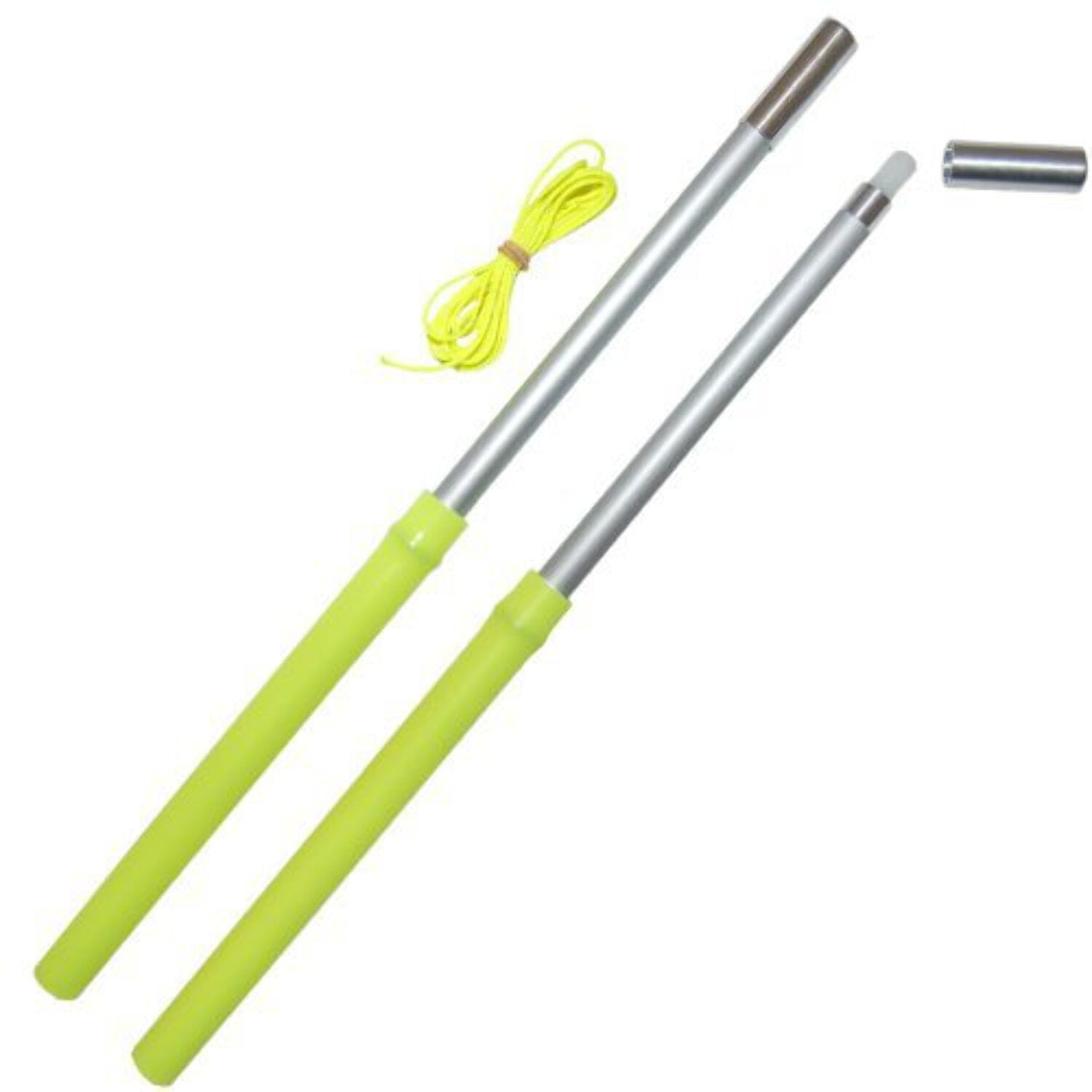 Mr Babache Xtreme Color Silicone Grip Diabolo Hand-sticks - UV Yellow