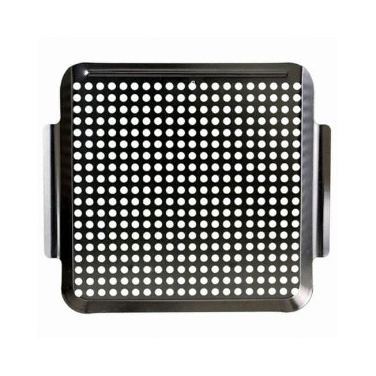 12in Nonstick Black Steel Grill Grate Topper with Handles