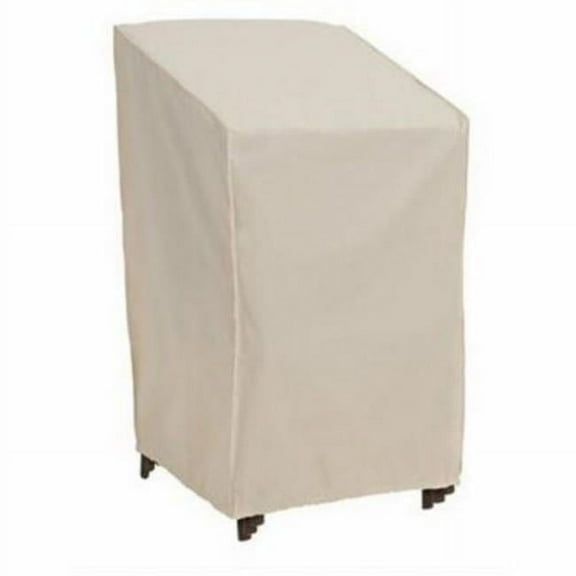 Mr. Bar-B-Q 100828 30 x 27 x 48 in. 0.08-75G PP Elastic Taupe Stacked Chair Cover