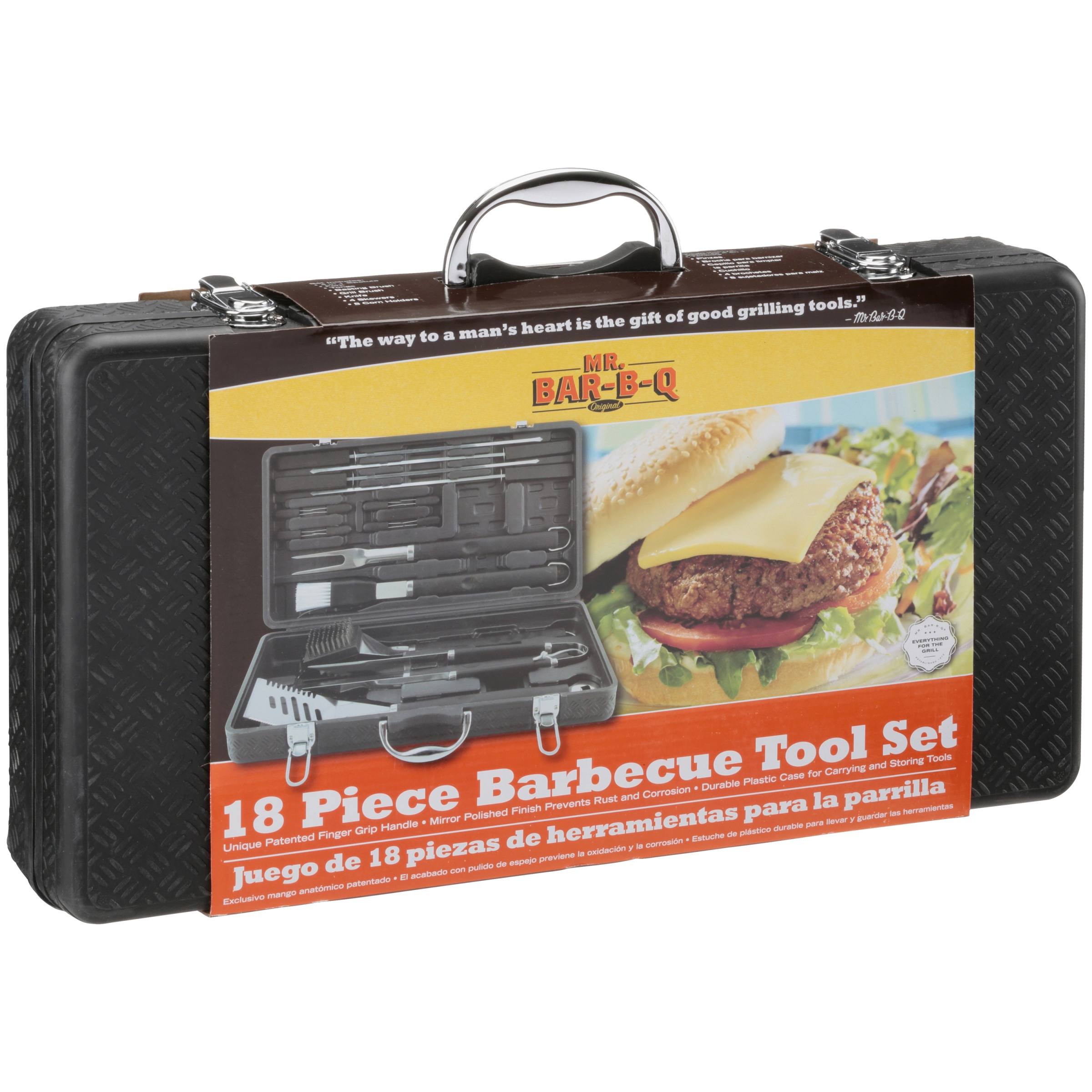 Mr. Bar-B-Q 18-Piece Plastic Finger Grip Tool Set in Case - Walmart.com