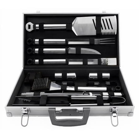 Mr. Bar-B-Q 21-Piece BBQ Grill Tool Set, Aluminum Case