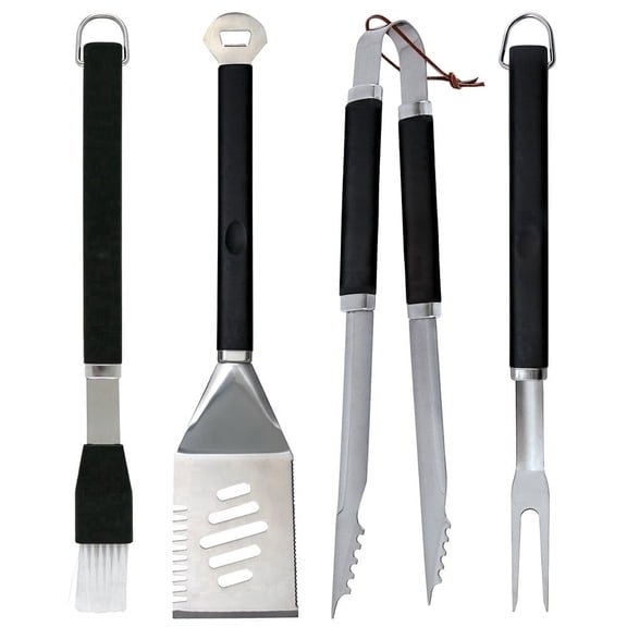 Mr. Bar-B-Q 4-Piece BBQ Grilling Essentials Tools Accessories Set
