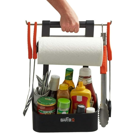 Mr. Bar-B-Q Adjustable Grilling Caddy with Extended Hooks