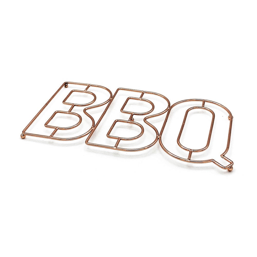 Chrome and Rose Gold BBQ Trivet