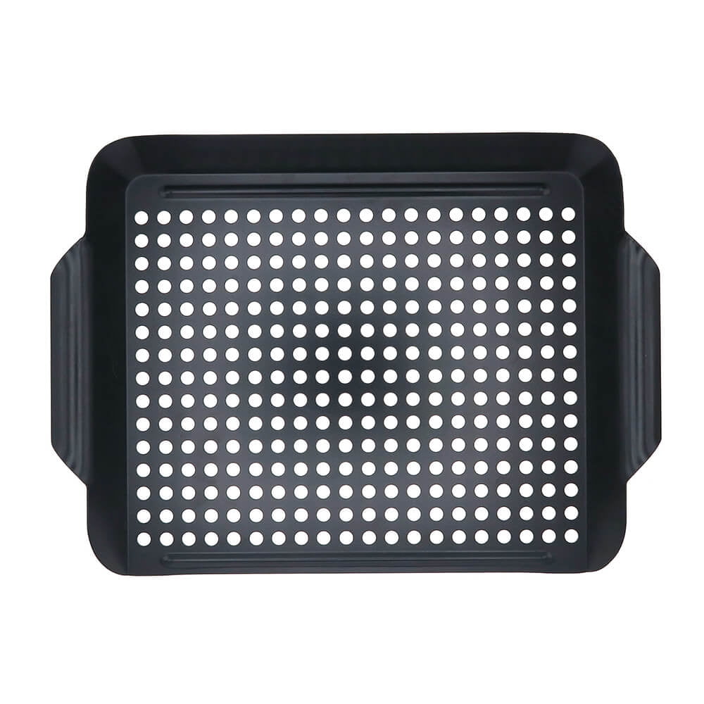 Black Non-Stick Deep Grill Topper with Handles