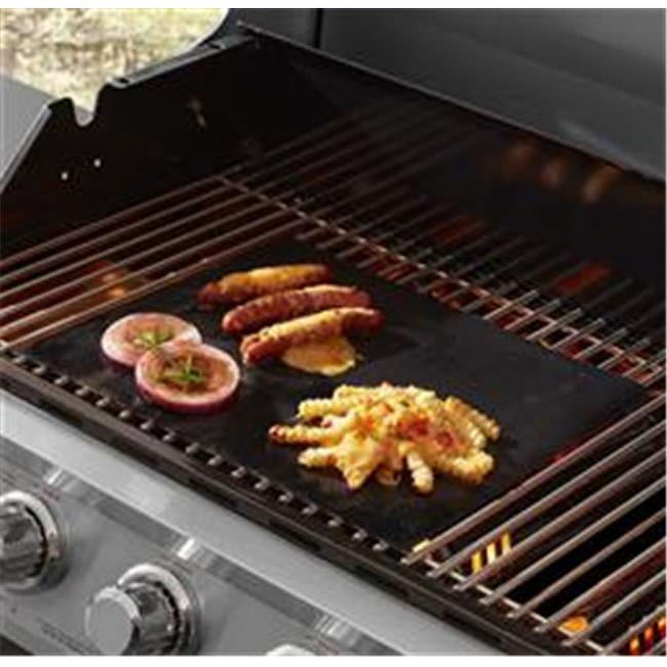 Black Non-Stick Reversible Grill Mat, 15-3/4 Inch