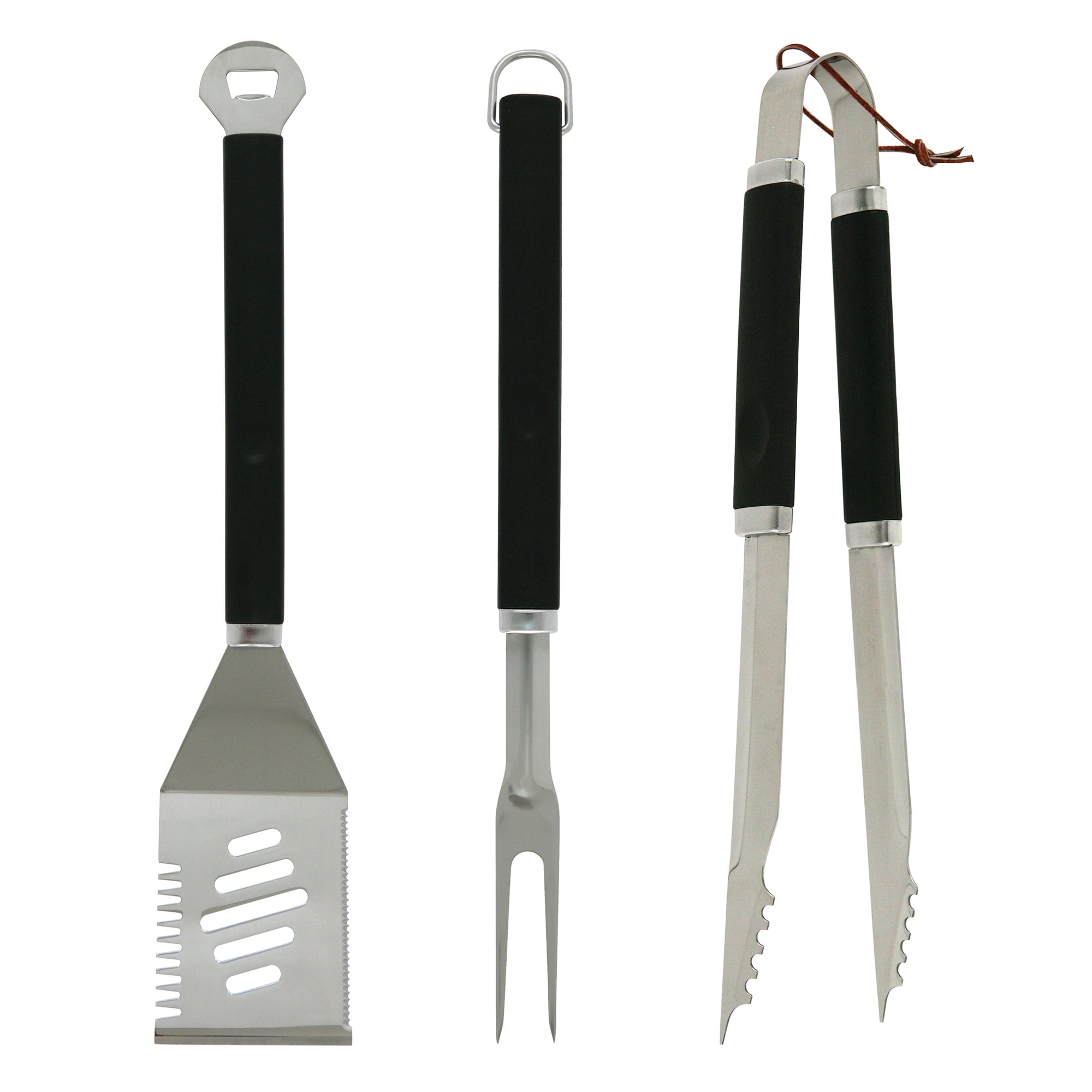 Mr. BarBQ Plastic Finger Grip 3 Piece Grilling Tool Set