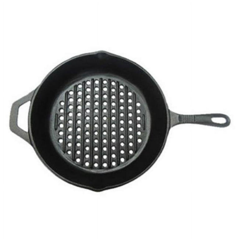 Grill Zone Grill Pan with Holes, Cast Iron, 10.25-In
