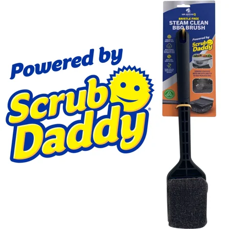 Mr. Bar-B-Q Steam Clean BBQ Grill Brush Powered by Scrub Daddy