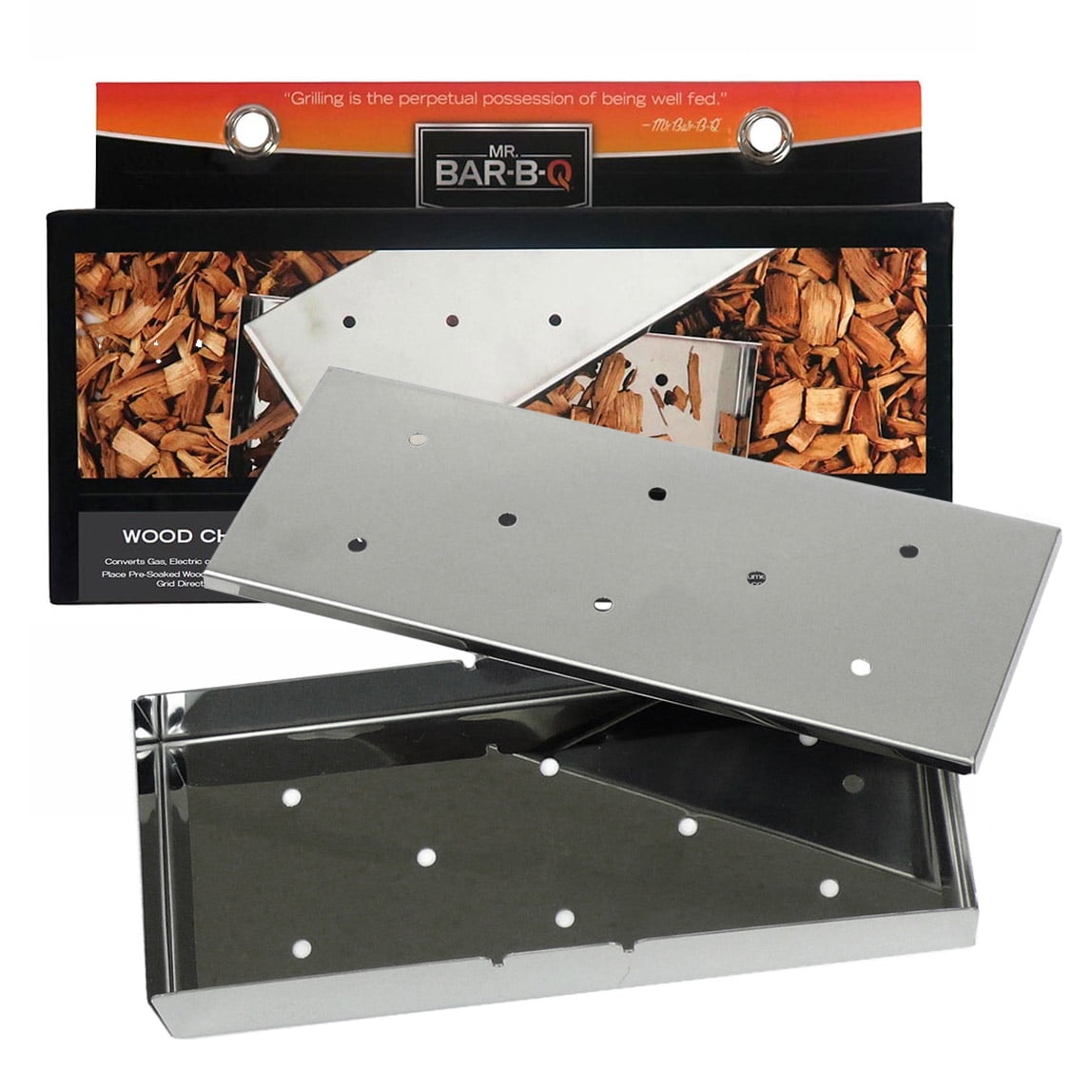 Stainless Steel Wood Chip Smoker Box for Grills