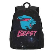 Mr-Be-ast Backpack, Lightweight Casual School Backpacks Bags Book Travel Hiking Camping Work, 16.5 Inch