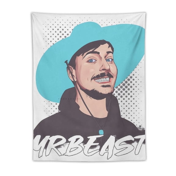 Mr Bea-st Tapestry, Wall Hanging Decor, Aesthetic for Bedroom, Living Room, Dorm, Soft Fabric Home Accent 30"x40"