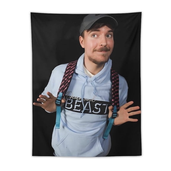 Mr Bea-st Tapestry, Wall Hanging Decor, Aesthetic for Bedroom, Living Room, Dorm, Soft Fabric Home Accent 30"x40"