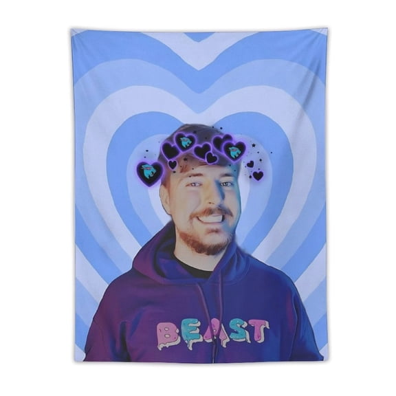 Mr Bea-st Tapestry, Wall Hanging Decor, Aesthetic for Bedroom, Living Room, Dorm, Soft Fabric Home Accent 30"x40"