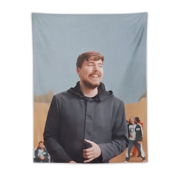 Mr Bea-st Tapestry, Wall Hanging Decor, Aesthetic for Bedroom, Living Room, Dorm, Soft Fabric Home Accent 30"x40"