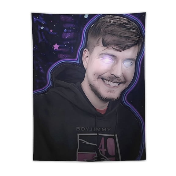 Mr Bea-st Tapestry, Wall Hanging Decor, Aesthetic for Bedroom, Living Room, Dorm, Soft Fabric Home Accent 30"x40"