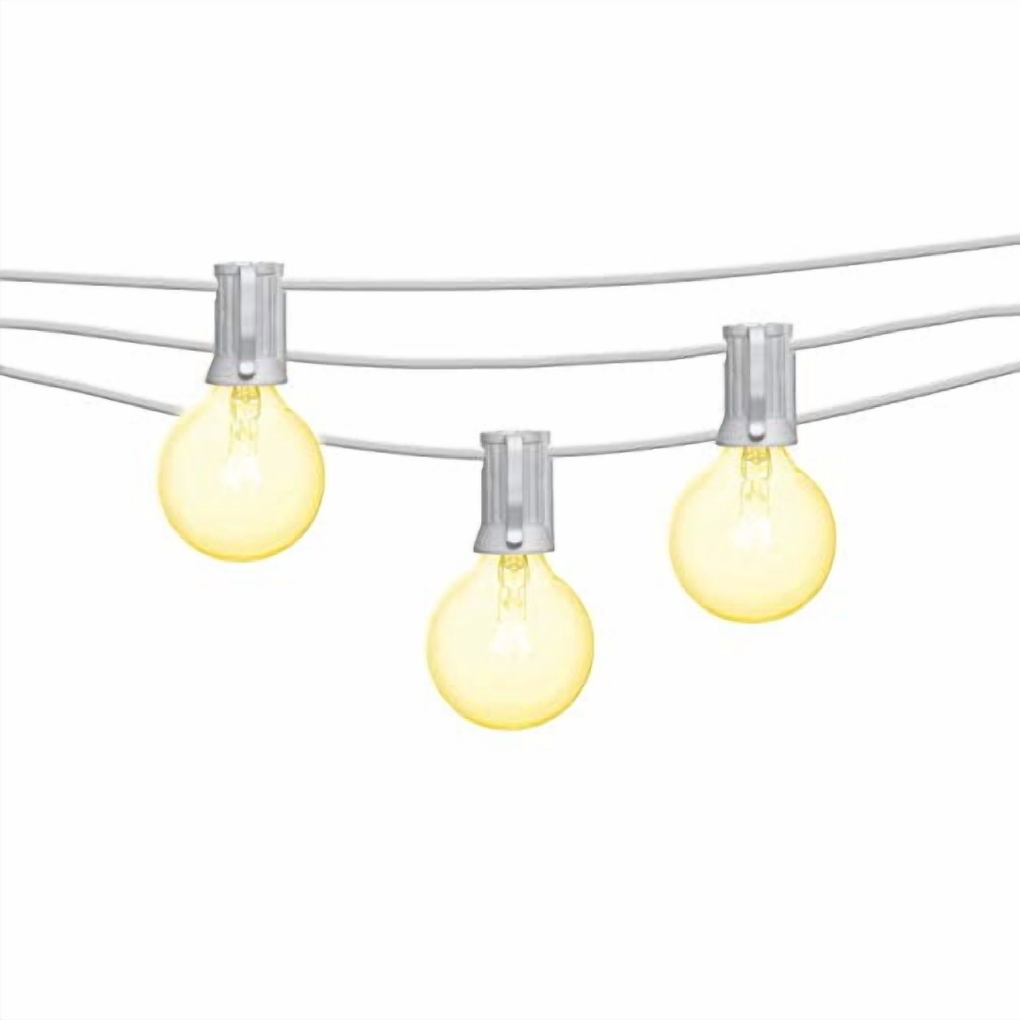 Mr Beams 5W G40 Bulb Incandescent Weatherproof Indoor/Outdoor String Lights, 100 feet, White