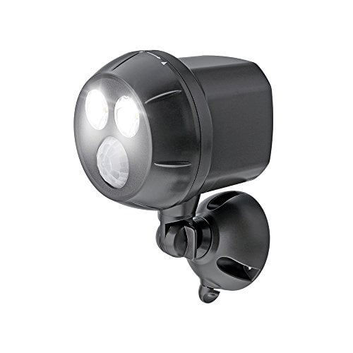 UltraBright Black LED Motion-Sensing Outdoor Security Spotlight