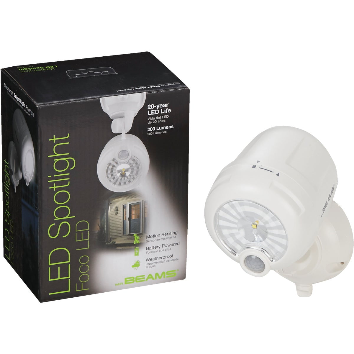Mr. Beams MotionSensing Battery Powered LED White Security Light