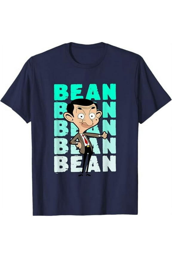 Mr Bean - BEAN BEAN BEAN T-Shirt,Navy color,size S