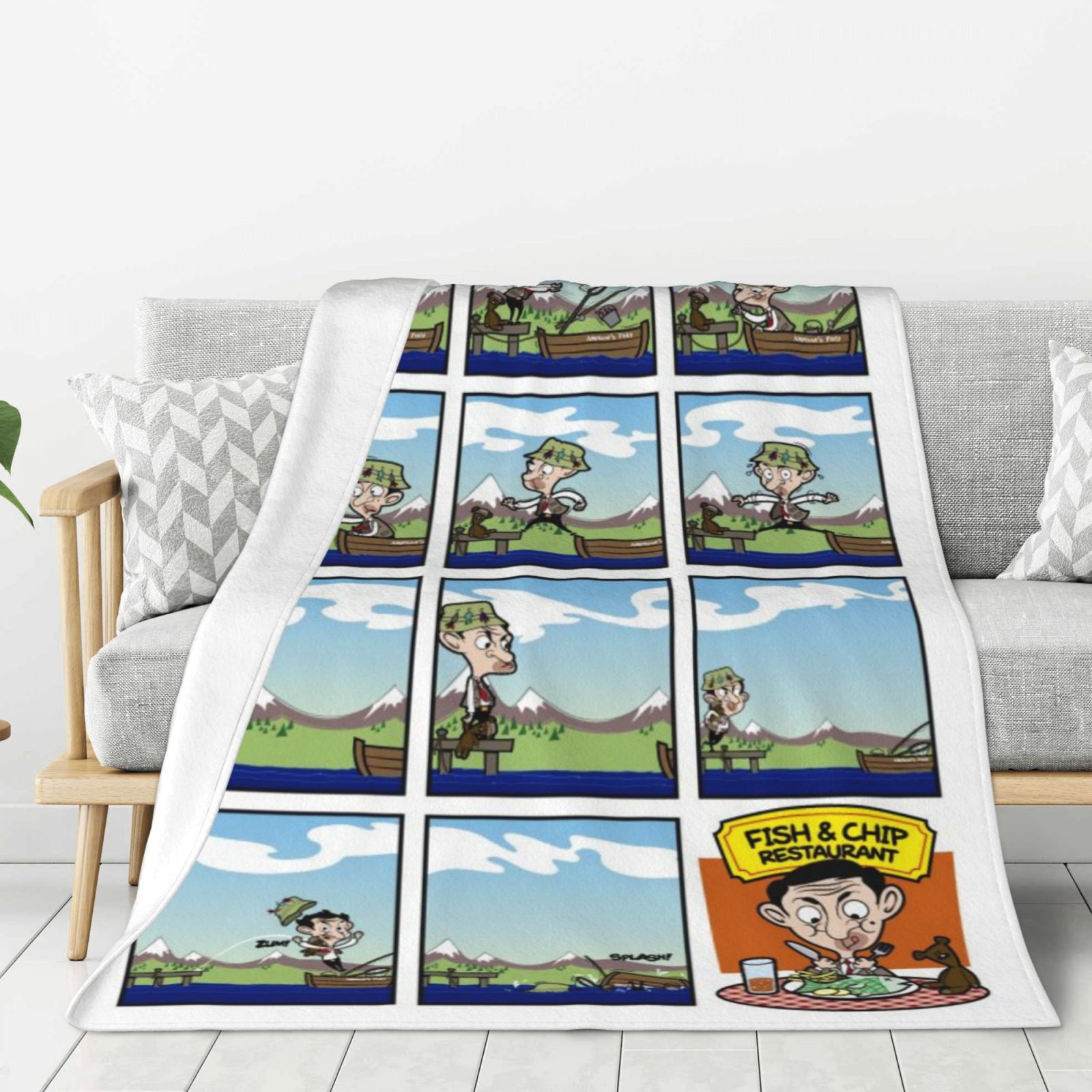 Mr_Bean Blanket Warm Comfortable Lovely For Womens Mens Kids Family