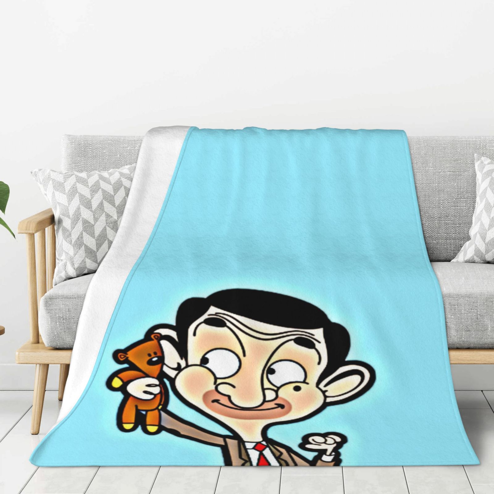 Mr_Bean Blanket Warm Comfortable Lovely For Womens Mens Kids Family