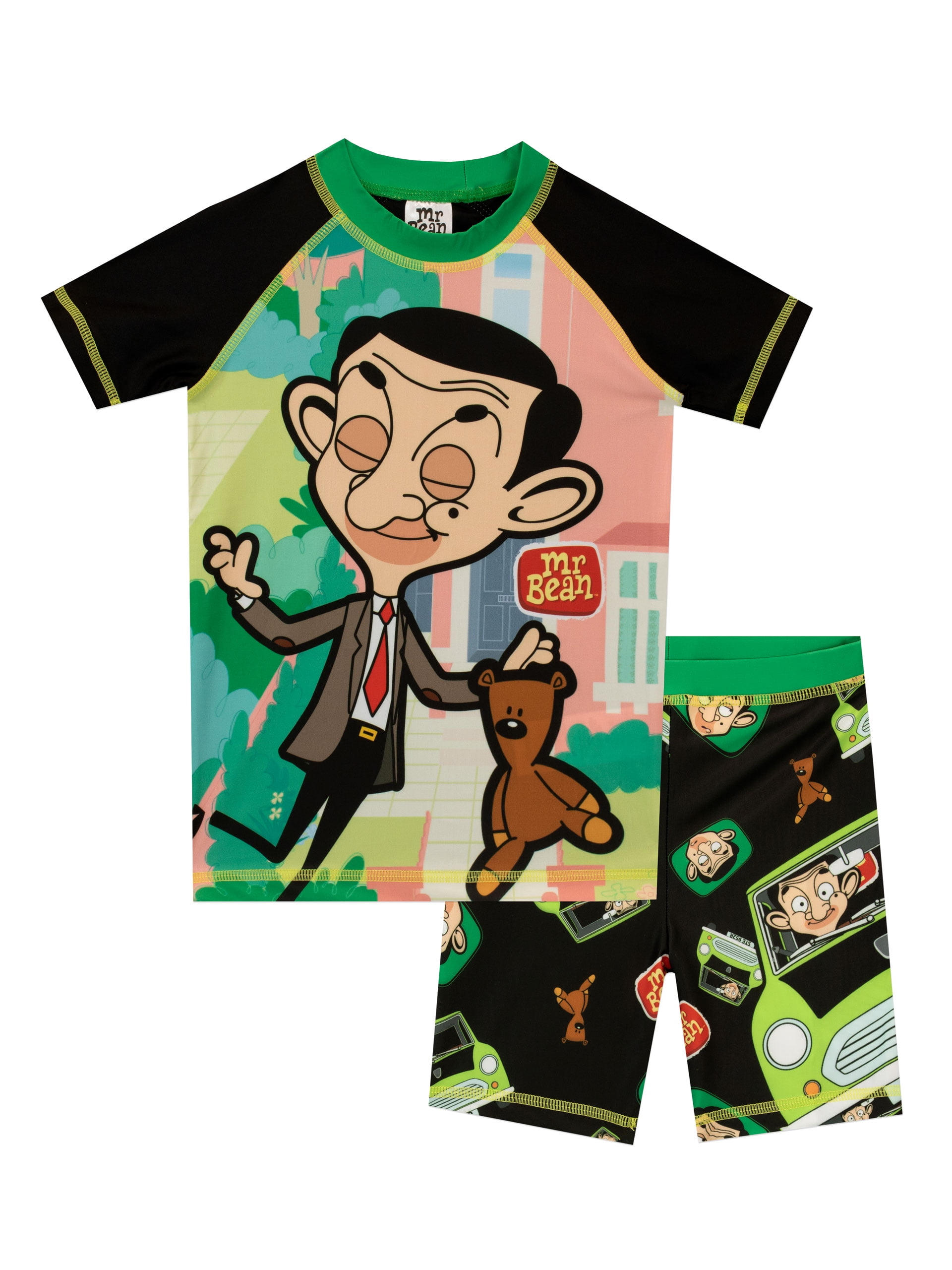 Mr Bean Boys Teddy Swim Set Black Sizes 4 10 Walmart