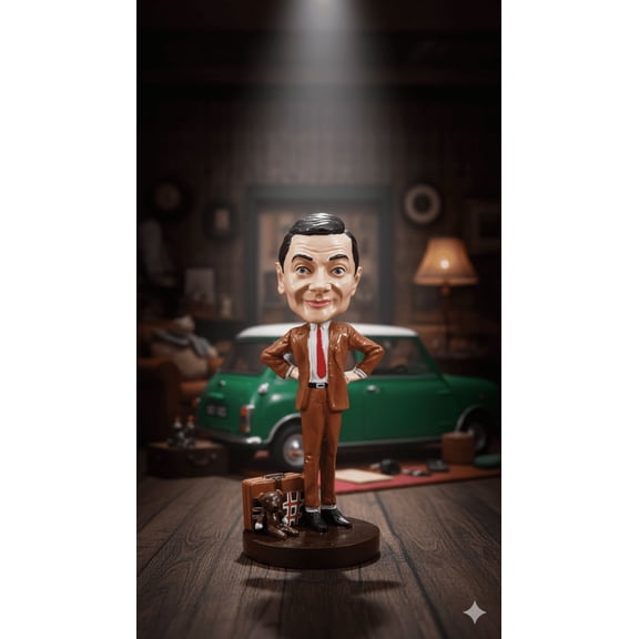 Mr Beann Bobblehead with Teddy - 19 cm